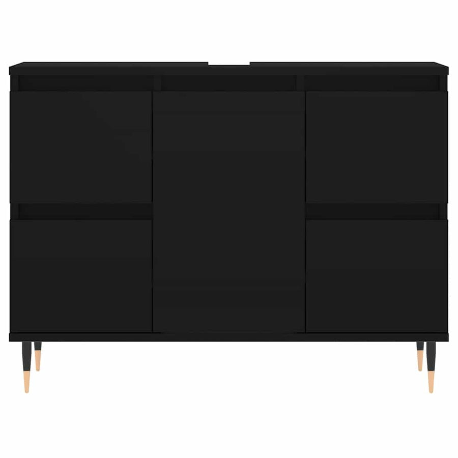 Bathroom Cabinet Black 80x33x60 cm Engineered Wood