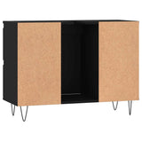 Bathroom Cabinet Black 80x33x60 cm Engineered Wood - Close-Up Angle