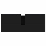 Bathroom Cabinet Black 80x33x60 cm Engineered Wood - Low Angle