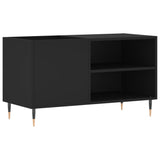 Record Cabinet Black 85x38x48 cm Engineered Wood - Front View