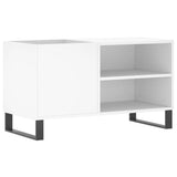 Record Cabinet White 85x38x48 cm Engineered Wood - Front View