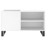 Record Cabinet White 85x38x48 cm Engineered Wood