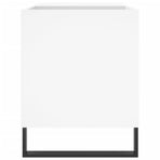 Record Cabinet White 85x38x48 cm Engineered Wood