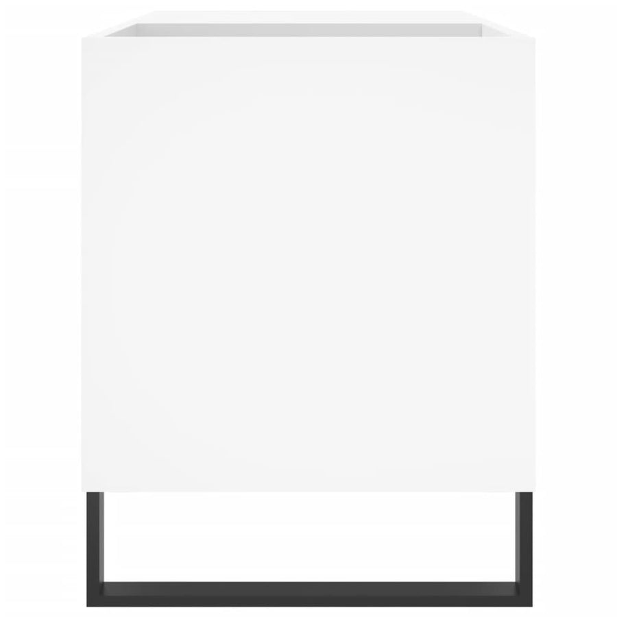 Record Cabinet White 85x38x48 cm Engineered Wood