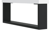 Record Cabinet White 85x38x48 cm Engineered Wood - Close-Up Angle
