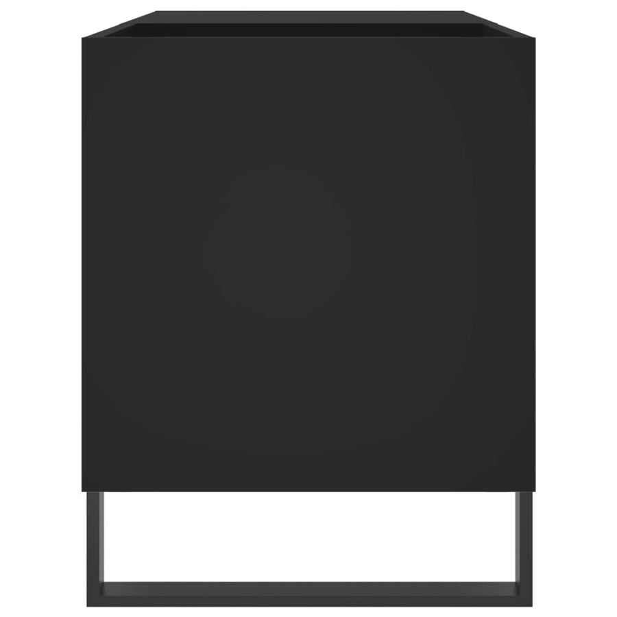 Record Cabinet Black 85x38x48 cm Engineered Wood