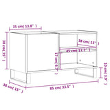 Record Cabinet Sonoma Oak 85x38x48 cm Engineered Wood - Extra Image