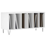 Record Cabinet White 100x38x48 cm Engineered Wood - Close-Up Angle