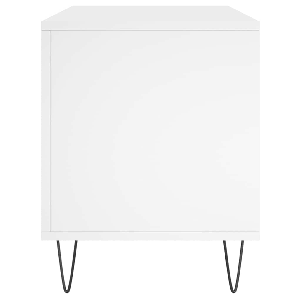 Record Cabinet White 100x38x48 cm Engineered Wood