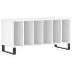 Record Cabinet White 100x38x48 cm Engineered Wood