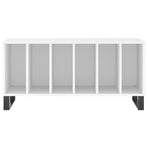 Record Cabinet White 100x38x48 cm Engineered Wood