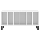 Record Cabinet White 100x38x48 cm Engineered Wood - Top-Down View