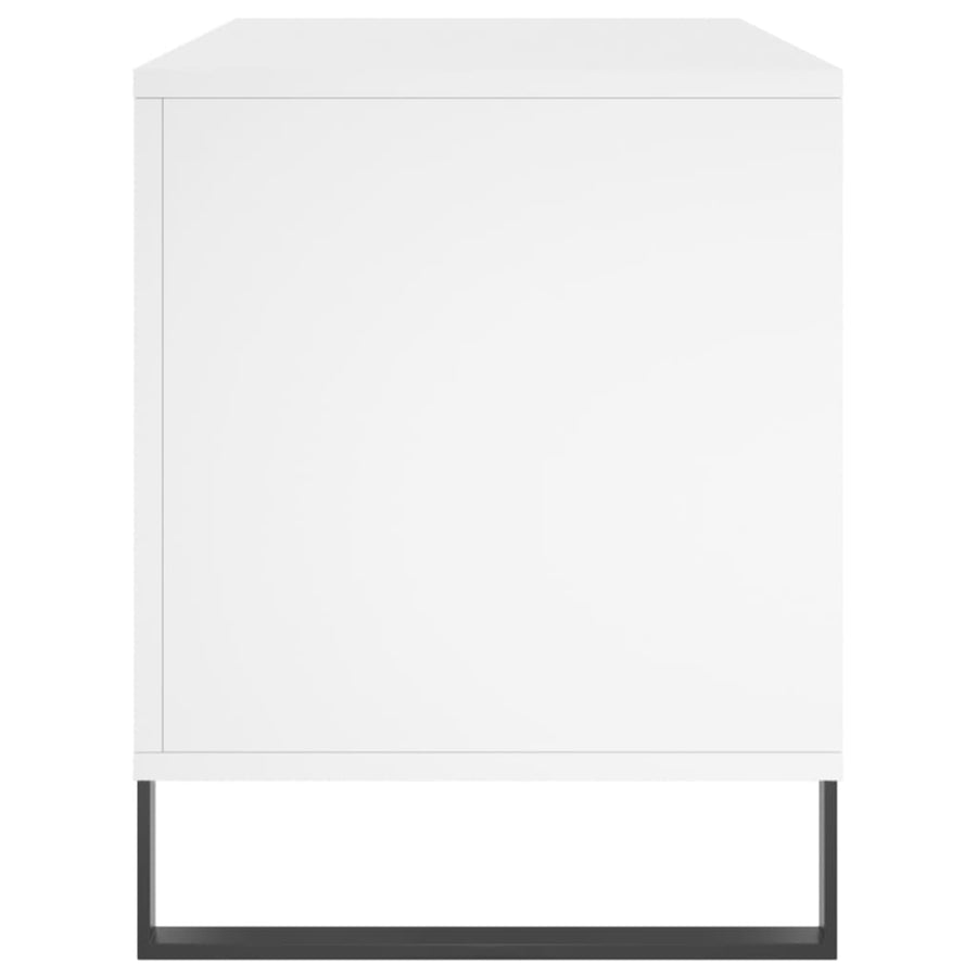 Record Cabinet White 100x38x48 cm Engineered Wood