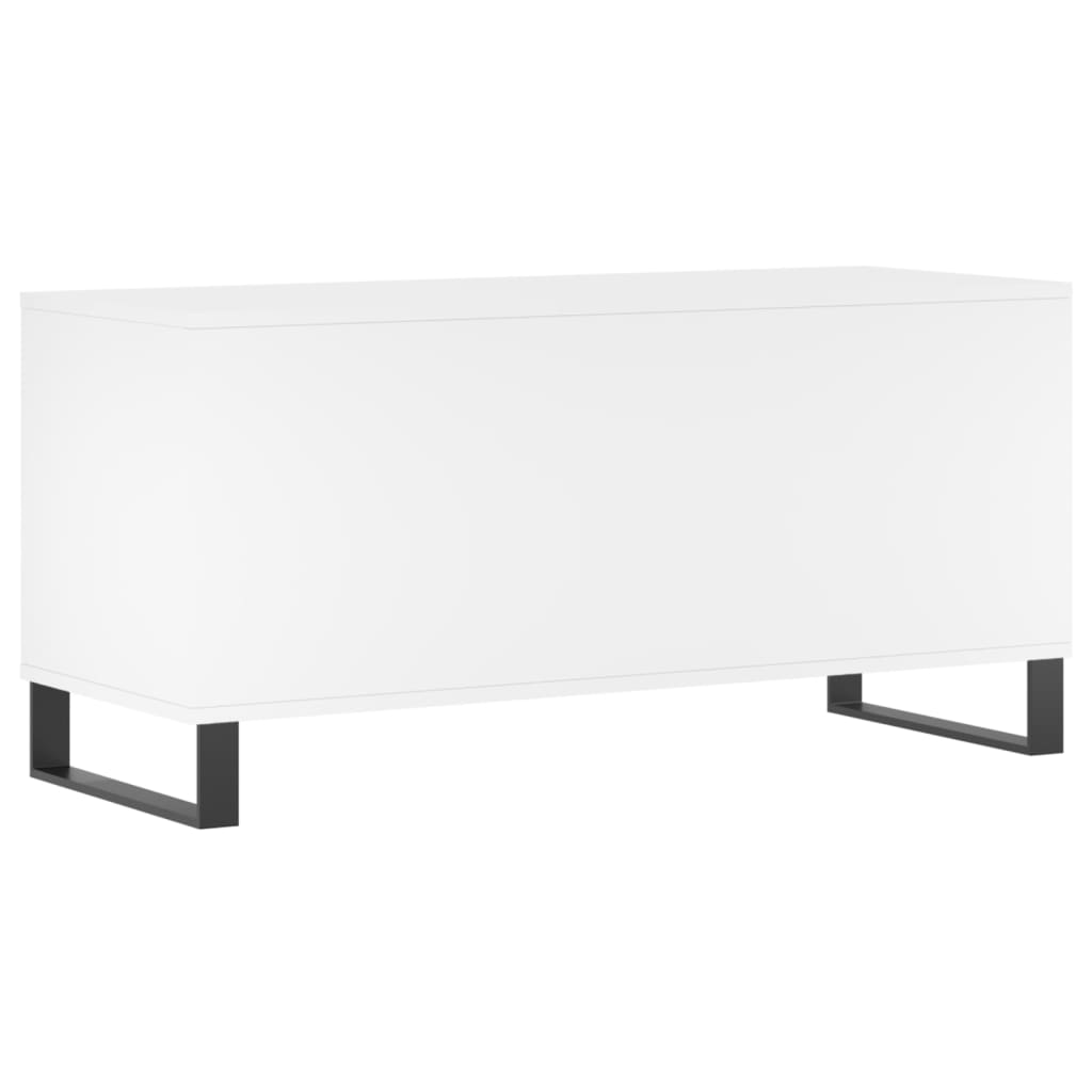 Record Cabinet White 100x38x48 cm Engineered Wood