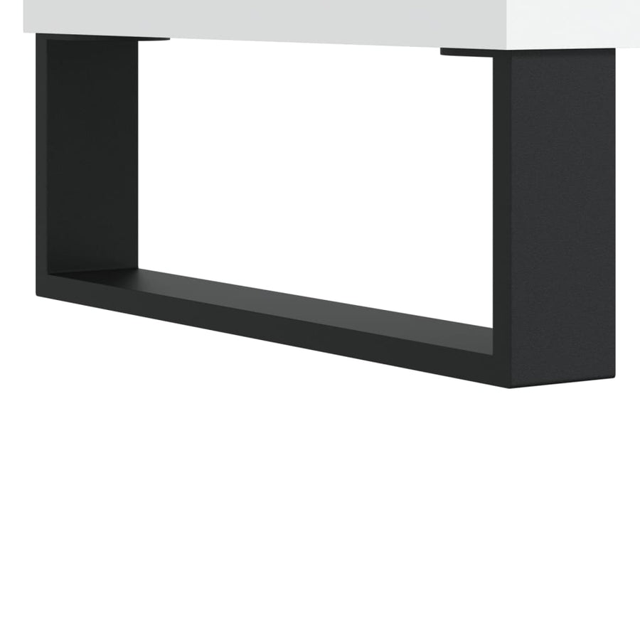 Record Cabinet White 100x38x48 cm Engineered Wood