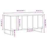 Record Cabinet White 100x38x48 cm Engineered Wood