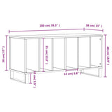 Record Cabinet Sonoma Oak 100x38x48 cm Engineered Wood