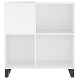 Record Cabinet White 84.5x38x89 cm Engineered Wood - Top-Down View
