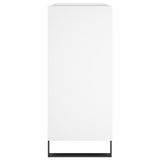 Record Cabinet White 84.5x38x89 cm Engineered Wood - 45-Degree Angle