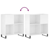 Record Cabinet White 84.5x38x89 cm Engineered Wood - Close-Up Angle