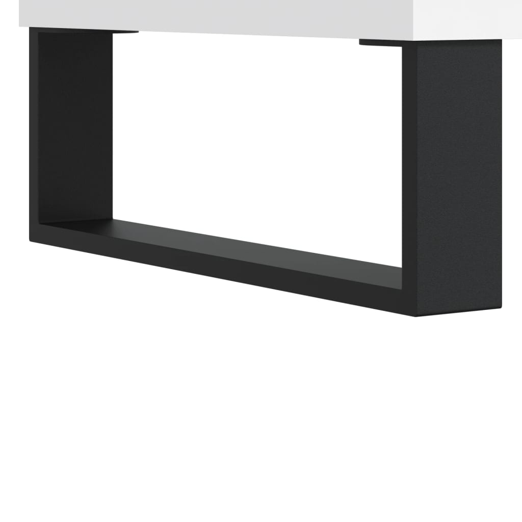 Record Cabinet White 84.5x38x89 cm Engineered Wood