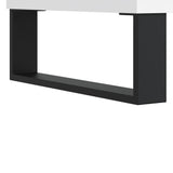 Record Cabinet White 84.5x38x89 cm Engineered Wood