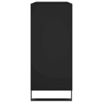 Record Cabinet Black 84,5x38x89 cm Engineered Wood
