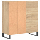 Record Cabinet Sonoma Oak 84.5x38x89 cm Engineered Wood - Rear View