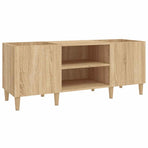 Record Cabinet Sonoma Oak 121x38x48 cm Engineered Wood