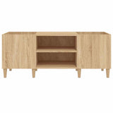 Record Cabinet Sonoma Oak 121x38x48 cm Engineered Wood - 45-Degree Angle