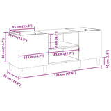 Record Cabinet Sonoma Oak 121x38x48 cm Engineered Wood - Low Angle