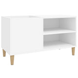 Record Cabinet White 84.5x38x48 cm Engineered Wood - Front View
