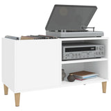 Record Cabinet White 84.5x38x48 cm Engineered Wood - Top-Down View