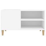 Record Cabinet White 84.5x38x48 cm Engineered Wood - 45-Degree Angle