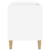 Record Cabinet White 84.5x38x48 cm Engineered Wood - Rear View