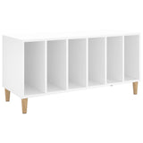 Record Cabinet White 100x38x48 cm Engineered Wood - Front View