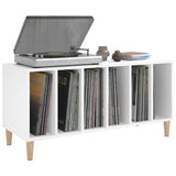 Record Cabinet White 100x38x48 cm Engineered Wood - Top-Down View
