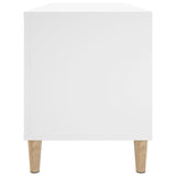 Record Cabinet White 100x38x48 cm Engineered Wood - Rear View