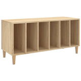 Record Cabinet Sonoma Oak 100x38x48 cm Engineered Wood - Front View
