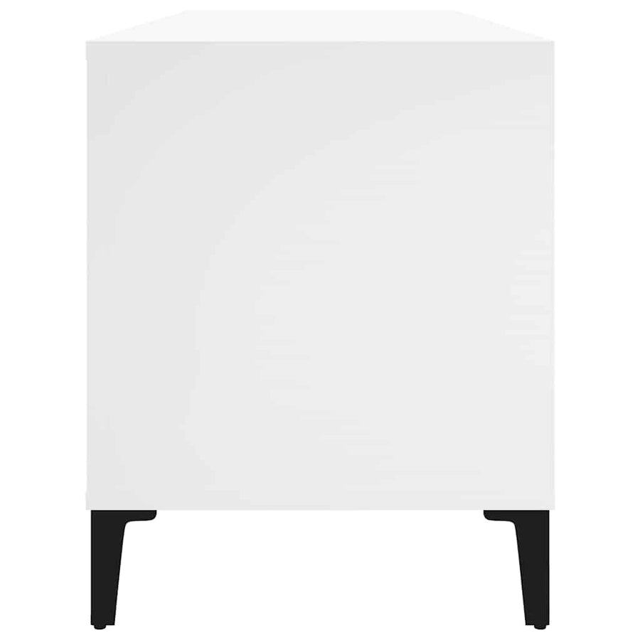 Record Cabinet White 100x38x48 cm Engineered Wood