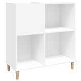 Record Cabinet White 84.5x38x89 cm Engineered Wood