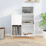 Record Cabinet White 84.5x38x89 cm Engineered Wood - Side View