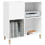 Record Cabinet White 84.5x38x89 cm Engineered Wood - Top-Down View