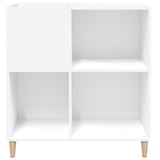 Record Cabinet White 84.5x38x89 cm Engineered Wood - 45-Degree Angle