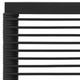 4 Piece Garden Lounge Set Black and Grey Poly Rattan - Rear View