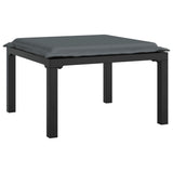 6 Piece Garden Lounge Set Black and Grey Poly Rattan