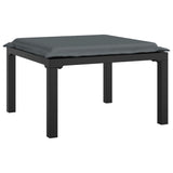 7 Piece Garden Lounge Set Black and Grey Poly Rattan - Low Angle