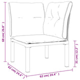 7 Piece Garden Lounge Set Black and Grey Poly Rattan - Extra Image