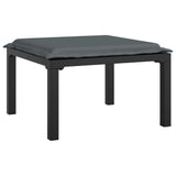 7 Piece Garden Lounge Set Black and Grey Poly Rattan - Low Angle