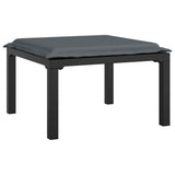 9 Piece Garden Lounge Set Black and Grey Poly Rattan